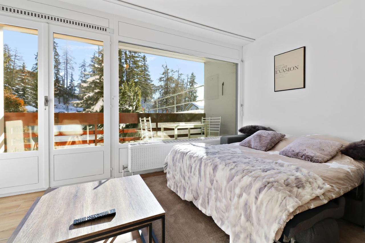 Appartement Cosy Et Renove Au Coeur De La Station Crans-Montana Exterior foto