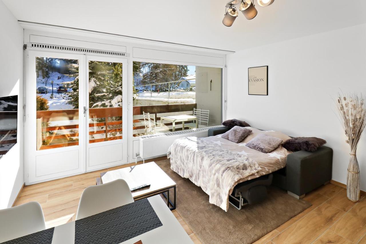 Appartement Cosy Et Renove Au Coeur De La Station Crans-Montana Exterior foto