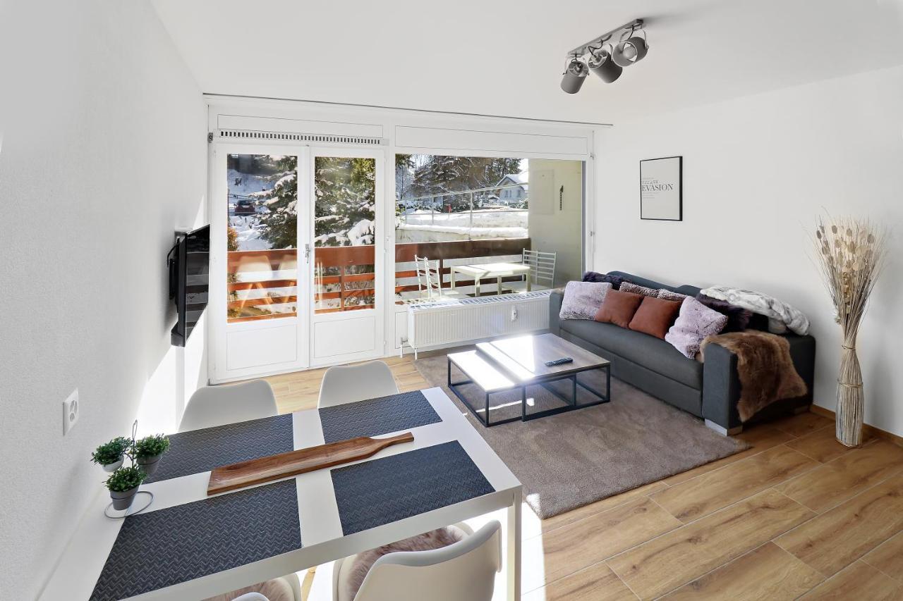 Appartement Cosy Et Renove Au Coeur De La Station Crans-Montana Exterior foto